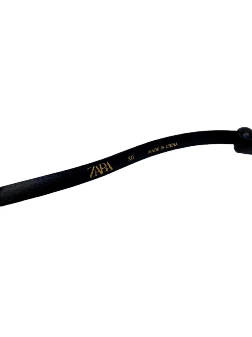 Zara Limited Edition Leather and link  Black Belt Size 30/80 Silver & Gold tone